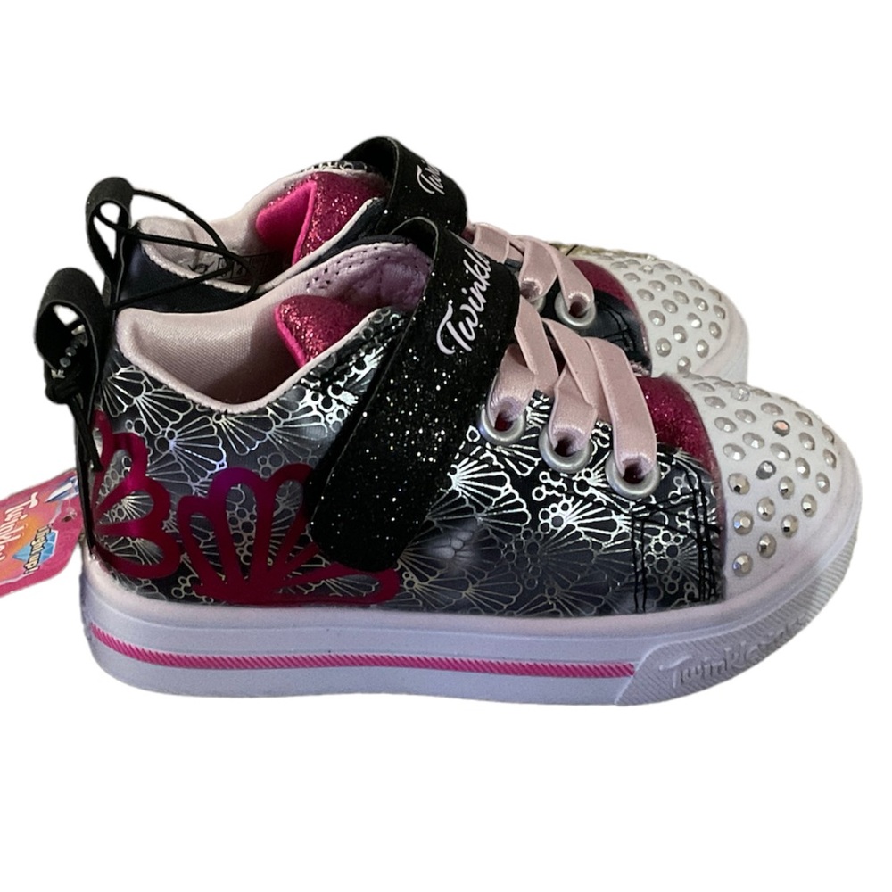 Skecher Twinkle Toe Glitter Light Up Girl’s Sneakers Toddler Size 5 🆕